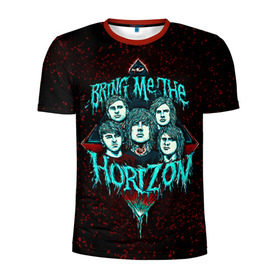 Мужская футболка 3D спортивная с принтом Bring Me The Horizon в Белгороде, 100% полиэстер с улучшенными характеристиками | приталенный силуэт, круглая горловина, широкие плечи, сужается к линии бедра | bmth | bring me the horizon | hardcore | rock | музыка | рок