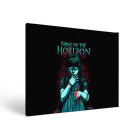 Холст прямоугольный с принтом Bring Me The Horizon в Белгороде, 100% ПВХ |  | bmth | bring me the horizon | hardcore | rock | музыка | рок