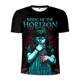 Мужская футболка 3D спортивная с принтом Bring Me The Horizon в Белгороде, 100% полиэстер с улучшенными характеристиками | приталенный силуэт, круглая горловина, широкие плечи, сужается к линии бедра | bmth | bring me the horizon | hardcore | rock | музыка | рок