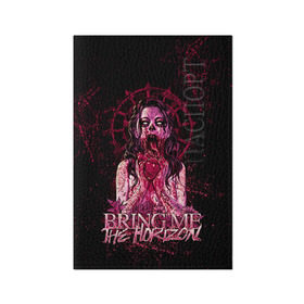 Обложка для паспорта матовая кожа с принтом Bring Me The Horizon в Белгороде, натуральная матовая кожа | размер 19,3 х 13,7 см; прозрачные пластиковые крепления | bmth | bring me the horizon | hardcore | rock | музыка | рок