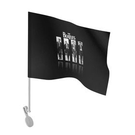 Флаг для автомобиля с принтом The Beatles в Белгороде, 100% полиэстер | Размер: 30*21 см | Тематика изображения на принте: beatles | rock | the beatles | битлз | битлс | битлы | рок