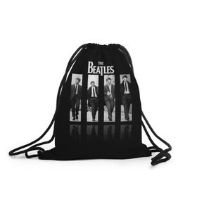 Рюкзак-мешок 3D с принтом The Beatles в Белгороде, 100% полиэстер | плотность ткани — 200 г/м2, размер — 35 х 45 см; лямки — толстые шнурки, застежка на шнуровке, без карманов и подкладки | beatles | rock | the beatles | битлз | битлс | битлы | рок