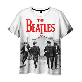Мужская футболка 3D с принтом The Beatles в Белгороде, 100% полиэфир | прямой крой, круглый вырез горловины, длина до линии бедер | Тематика изображения на принте: beatles | rock | the beatles | битлз | битлс | битлы | рок