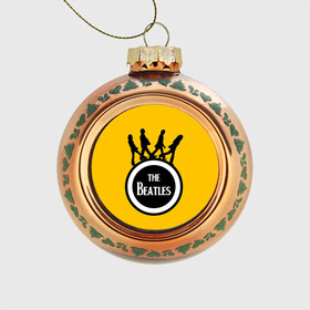Стеклянный ёлочный шар с принтом The Beatles в Белгороде, Стекло | Диаметр: 80 мм | beatles | rock | the beatles | битлз | битлс | битлы | рок