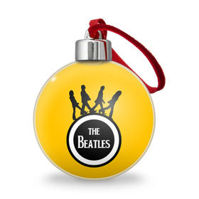 Ёлочный шар с принтом The Beatles в Белгороде, Пластик | Диаметр: 77 мм | Тематика изображения на принте: beatles | rock | the beatles | битлз | битлс | битлы | рок