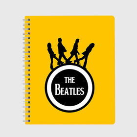 Тетрадь с принтом The Beatles в Белгороде, 100% бумага | 48 листов, плотность листов — 60 г/м2, плотность картонной обложки — 250 г/м2. Листы скреплены сбоку удобной пружинной спиралью. Уголки страниц и обложки скругленные. Цвет линий — светло-серый
 | Тематика изображения на принте: beatles | rock | the beatles | битлз | битлс | битлы | рок