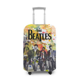Чехол для чемодана 3D с принтом The Beatles в Белгороде, 86% полиэфир, 14% спандекс | двустороннее нанесение принта, прорези для ручек и колес | beatles | rock | the beatles | битлз | битлс | битлы | рок