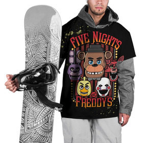 Накидка на куртку 3D с принтом Five Nights At Freddy`s в Белгороде, 100% полиэстер |  | five nights at freddys | fnaf | freddy | игры | медведь | мишка | фнаф | фредди