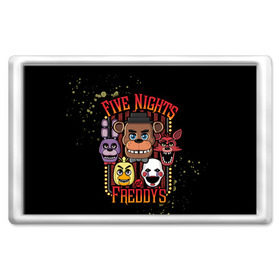 Магнит 45*70 с принтом Five Nights At Freddys в Белгороде, Пластик | Размер: 78*52 мм; Размер печати: 70*45 | five nights at freddys | fnaf | freddy | игры | медведь | мишка | фнаф | фредди