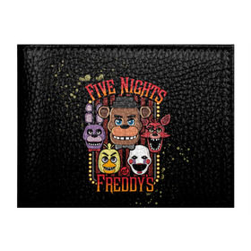 Обложка для студенческого билета с принтом Five Nights At Freddy`s в Белгороде, натуральная кожа | Размер: 11*8 см; Печать на всей внешней стороне | five nights at freddys | fnaf | freddy | игры | медведь | мишка | фнаф | фредди