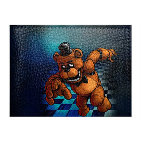Обложка для студенческого билета с принтом Five Nights At Freddy`s в Белгороде, натуральная кожа | Размер: 11*8 см; Печать на всей внешней стороне | Тематика изображения на принте: five nights at freddys | fnaf | freddy | игры | медведь | мишка | фнаф | фредди