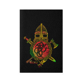 Обложка для паспорта матовая кожа с принтом Славянский щит в Белгороде, натуральная матовая кожа | размер 19,3 х 13,7 см; прозрачные пластиковые крепления | Тематика изображения на принте: русь