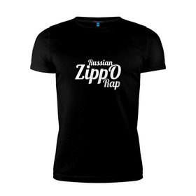 Мужская футболка премиум с принтом ZippO в Белгороде, 92% хлопок, 8% лайкра | приталенный силуэт, круглый вырез ворота, длина до линии бедра, короткий рукав | rap | russian rap