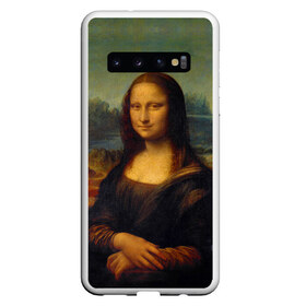 Чехол для Samsung Galaxy S10 с принтом Леонардо да Винчи - Мона Лиза в Белгороде, Силикон | Область печати: задняя сторона чехла, без боковых панелей | Тематика изображения на принте: картина | леонардо да винчи | лиза | мона | мона лиза | художник