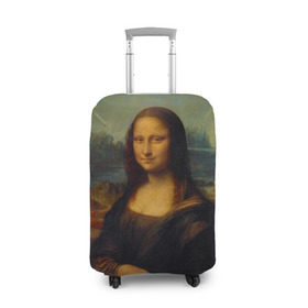 Чехол для чемодана 3D с принтом Леонардо да Винчи - Мона Лиза в Белгороде, 86% полиэфир, 14% спандекс | двустороннее нанесение принта, прорези для ручек и колес | картина | леонардо да винчи | лиза | мона | мона лиза | художник