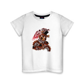 Детская футболка хлопок с принтом Five nights at Freddy`s в Белгороде, 100% хлопок | круглый вырез горловины, полуприлегающий силуэт, длина до линии бедер | fnaf | фнаф