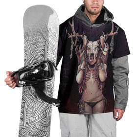 Накидка на куртку 3D с принтом Хранительница леса в Белгороде, 100% полиэстер |  | готика | кристофер ловелл | лес | мода | рога | стиль | хит | хранительница леса