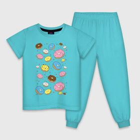 Детская пижама хлопок с принтом Пончики в Белгороде, 100% хлопок |  брюки и футболка прямого кроя, без карманов, на брюках мягкая резинка на поясе и по низу штанин
 | Тематика изображения на принте: гомер
