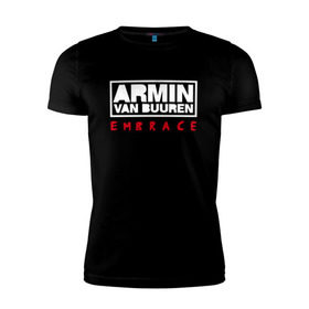 Мужская футболка премиум с принтом Armin van Buuren Embrace в Белгороде, 92% хлопок, 8% лайкра | приталенный силуэт, круглый вырез ворота, длина до линии бедра, короткий рукав | armin van buuren | embrace | trance | только для личный витринarmin