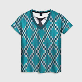 Женская футболка 3D с принтом Свитер в Белгороде, 100% полиэфир ( синтетическое хлопкоподобное полотно) | прямой крой, круглый вырез горловины, длина до линии бедер | new year | sweater | winter | зима | новый год | рождество | с новым годом | сhristmas | свитер
