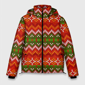 Мужская зимняя куртка 3D с принтом Свитер в Белгороде, верх — 100% полиэстер; подкладка — 100% полиэстер; утеплитель — 100% полиэстер | длина ниже бедра, свободный силуэт Оверсайз. Есть воротник-стойка, отстегивающийся капюшон и ветрозащитная планка. 

Боковые карманы с листочкой на кнопках и внутренний карман на молнии. | new year | sweater | winter | зима | новый год | рождество | с новым годом | сhristmas | свитер