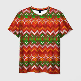 Мужская футболка 3D с принтом Свитер в Белгороде, 100% полиэфир | прямой крой, круглый вырез горловины, длина до линии бедер | new year | sweater | winter | зима | новый год | рождество | с новым годом | сhristmas | свитер