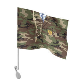 Флаг для автомобиля с принтом Армейская форма в Белгороде, 100% полиэстер | Размер: 30*21 см | 23 | армейская | армия | дембель | защитник | камуфляж | отечества | солдат | тельняшка | февраля | форма