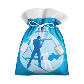 Подарочный 3D мешок с принтом Биатлон в Белгороде, 100% полиэстер | Размер: 29*39 см | biathlon | sport | winter | биатлон | биатлонисты | зимние виды спорта | спорт | стрельба