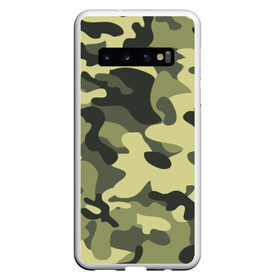 Чехол для Samsung Galaxy S10 с принтом Камуфляж Хаки в Белгороде, Силикон | Область печати: задняя сторона чехла, без боковых панелей | camo | military | камо