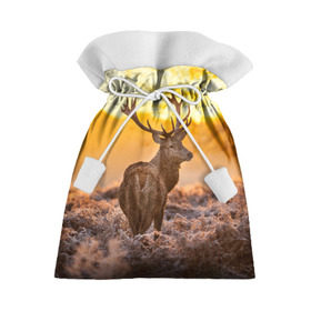 Новогодний 3D мешок с принтом Обернувшийся олень в Белгороде, 100% полиэстер | Размер: 29*39 см | Тематика изображения на принте: живой принт который выделит вас из любой толпызакат | животное | красота | лес | невероятно тёплый | олень | рога | тайга
