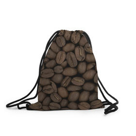 Рюкзак-мешок 3D с принтом Кофе в Белгороде, 100% полиэстер | плотность ткани — 200 г/м2, размер — 35 х 45 см; лямки — толстые шнурки, застежка на шнуровке, без карманов и подкладки | зёр | зерно | кофе | макро | обои | текстуры | фон | фото