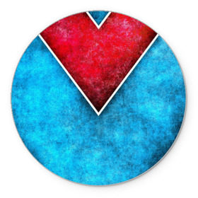 Коврик круглый с принтом Grunge в Белгороде, резина и полиэстер | круглая форма, изображение наносится на всю лицевую часть | гранж | красный | полосы | текстуры