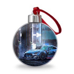 Ёлочный шар с принтом Nissan GTR R35 в Белгороде, Пластик | Диаметр: 77 мм | Тематика изображения на принте: gtr | nismo | nissan | nissan gtr | r35 | гтр | низмо | ниссан