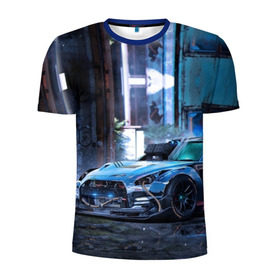 Мужская футболка 3D спортивная с принтом Nissan GTR R35 в Белгороде, 100% полиэстер с улучшенными характеристиками | приталенный силуэт, круглая горловина, широкие плечи, сужается к линии бедра | gtr | nismo | nissan | nissan gtr | r35 | гтр | низмо | ниссан