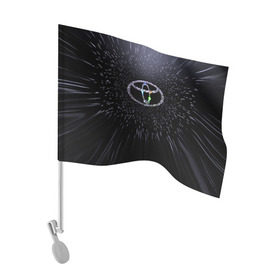 Флаг для автомобиля с принтом Toyota в Белгороде, 100% полиэстер | Размер: 30*21 см | space | toyota | космос | тоёта | тойота