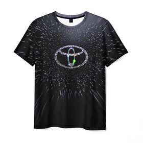 Мужская футболка 3D с принтом Toyota в Белгороде, 100% полиэфир | прямой крой, круглый вырез горловины, длина до линии бедер | space | toyota | космос | тоёта | тойота