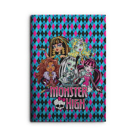 Обложка для автодокументов с принтом Monster High в Белгороде, натуральная кожа |  размер 19,9*13 см; внутри 4 больших “конверта” для документов и один маленький отдел — туда идеально встанут права | монстер хай