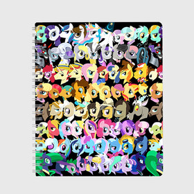 Тетрадь с принтом My Little Pony в Белгороде, 100% бумага | 48 листов, плотность листов — 60 г/м2, плотность картонной обложки — 250 г/м2. Листы скреплены сбоку удобной пружинной спиралью. Уголки страниц и обложки скругленные. Цвет линий — светло-серый
 | Тематика изображения на принте: friendship is magic | mlp | my little pony | pinky pie | pony | swag | дружба | литл пони | мой маленький пони | пони | поняши | поняшки | сваг | свэг | чудо