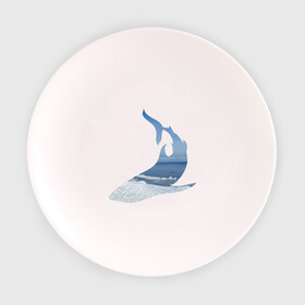 Тарелка с принтом Winter shark в Белгороде, фарфор | диаметр - 210 мм
диаметр для нанесения принта - 120 мм | акула | зима | лед | пляж