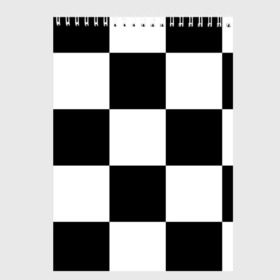 Скетчбук с принтом Клетка в Белгороде, 100% бумага
 | 48 листов, плотность листов — 100 г/м2, плотность картонной обложки — 250 г/м2. Листы скреплены сверху удобной пружинной спиралью | Тематика изображения на принте: белый | черно белый | черный | шахматная