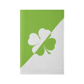 Обложка для паспорта матовая кожа с принтом Lucky Clover в Белгороде, натуральная матовая кожа | размер 19,3 х 13,7 см; прозрачные пластиковые крепления | 2016 | lucky clover | новый | популярные | прикольный