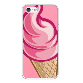 Чехол силиконовый для Телефон Apple iPhone 5/5S с принтом Ice Cream в Белгороде, Силикон | Область печати: задняя сторона чехла, без боковых панелей | cream | ice | мороженное