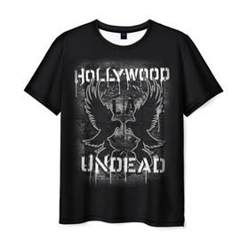 Мужская футболка 3D с принтом Hollywood Undead в Белгороде, 100% полиэфир | прямой крой, круглый вырез горловины, длина до линии бедер | Тематика изображения на принте: хип хоп