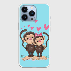 Чехол для iPhone 13 Pro с принтом Обезьянки в Белгороде,  |  | 2016 | год | любовь | мартышка | новый | обезьяна | с новым год