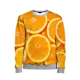 Детский свитшот 3D с принтом Апельсинчик в Белгороде, 100% полиэстер | свободная посадка, прямой крой, мягкая тканевая резинка на рукавах и понизу свитшота | Тематика изображения на принте: orange | апельсин | фрукты