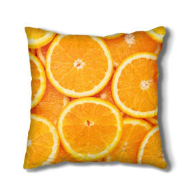 Подушка 3D с принтом Апельсинчик в Белгороде, наволочка – 100% полиэстер, наполнитель – холлофайбер (легкий наполнитель, не вызывает аллергию). | состоит из подушки и наволочки. Наволочка на молнии, легко снимается для стирки | orange | апельсин | фрукты