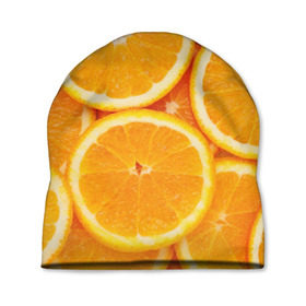 Шапка 3D с принтом Апельсинчик в Белгороде, 100% полиэстер | универсальный размер, печать по всей поверхности изделия | orange | апельсин | фрукты