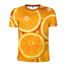 Мужская футболка 3D спортивная с принтом Апельсинчик в Белгороде, 100% полиэстер с улучшенными характеристиками | приталенный силуэт, круглая горловина, широкие плечи, сужается к линии бедра | orange | апельсин | фрукты