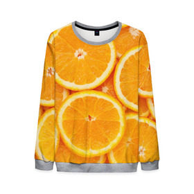 Мужской свитшот 3D с принтом Апельсинчик в Белгороде, 100% полиэстер с мягким внутренним слоем | круглый вырез горловины, мягкая резинка на манжетах и поясе, свободная посадка по фигуре | orange | апельсин | фрукты