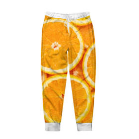 Мужские брюки 3D с принтом Апельсинчик в Белгороде, 100% полиэстер | манжеты по низу, эластичный пояс регулируется шнурком, по бокам два кармана без застежек, внутренняя часть кармана из мелкой сетки | orange | апельсин | фрукты